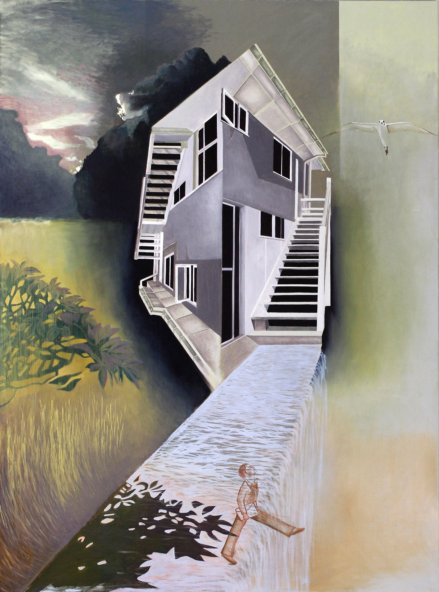 The Electric Thinking House 2007 Oil on Polyester 200 x 148cm