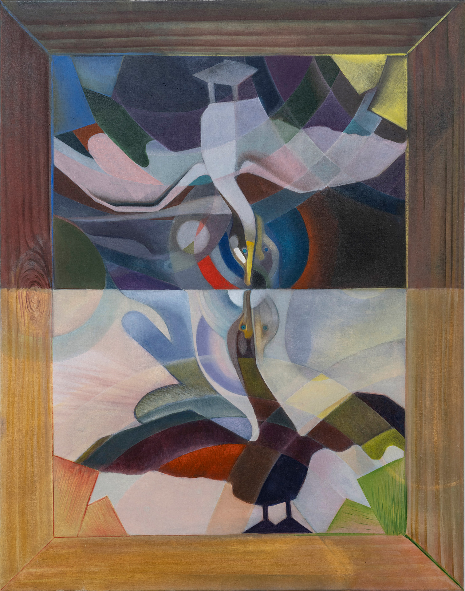 Binding Light (Painting for Hilma) a painting by Madeleine Kelly based on Hilma af Klimt’s work shown at Milani Gallery