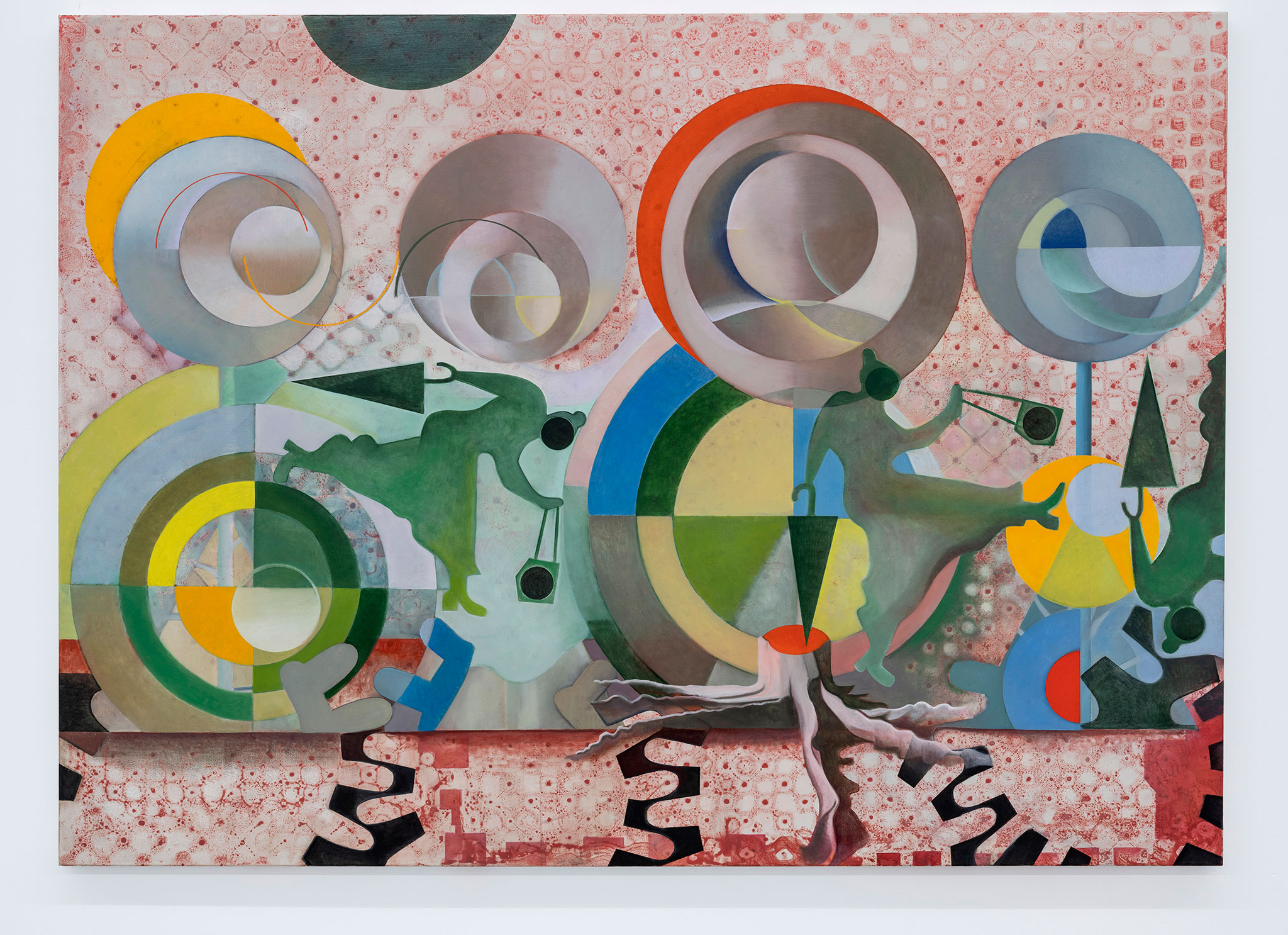 Me and my rhythm box made by Madeleine Kelly and shown in Spin out, spun in Milani Gallery resembles orphism and Delaunay. reshown in TRACE