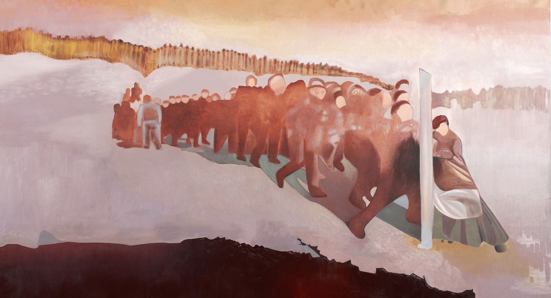 Madeleine Kelly Amona 2008 Oil on linen 150 x 240 cm