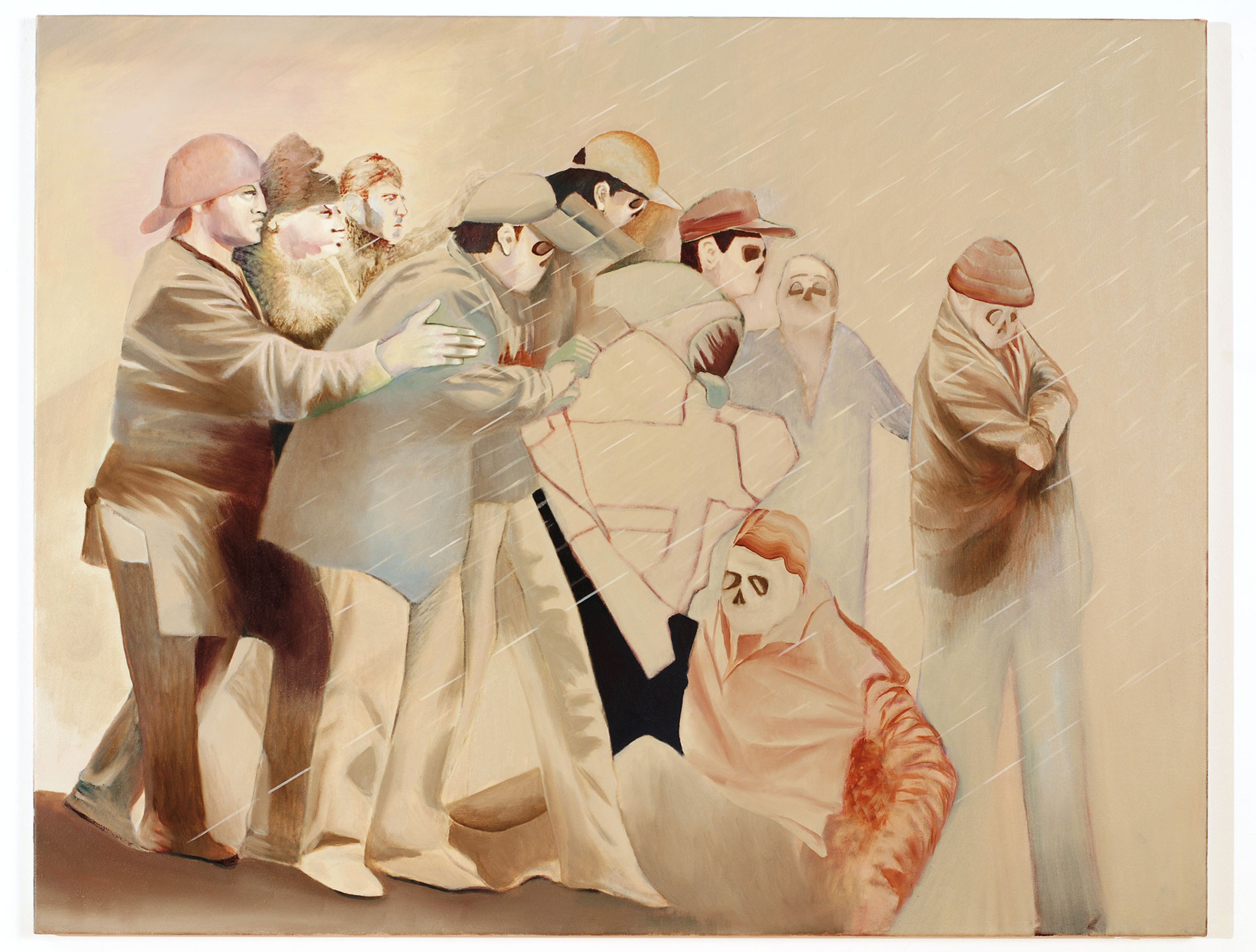 Madeleine Kelly  The comb of an electron shower 2008 Oil on polyester 90 x 115 cm